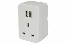 UK to EU Travel Adapter, UK to European Plug Adapter, with 2 USB Ports