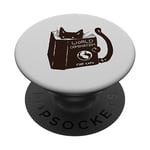 World Domination pour chatons : Earth Ruler, lecture amusante sur un chat PopSockets PopGrip Adhésif