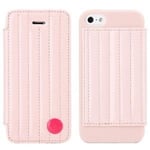 8THDAYS Étui en Cuir JESSIE'S Melody Series pour Apple IPHONE 5 5G 5S Rose