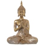 Alexandra House Living Figurine décorative dorée en Plastique Bouddha 12 x 20 x 27 cm