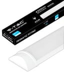 V-TAC Réglette LED Linéaire 120 cm - 40W - Chip Samsung - Haute Luminosité - Plafonnier Lampe Rectangulaire 4300 Lumen IP20 pour Plafond, Garage, Magasin - Tube Led - Lumière 4000K Blanc Neutre