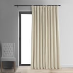 HPD Half Price Drapes Rideaux occultants thermiques en velours signature pour salon - 304 cm de long (1 panneau) - Rideaux occultants à isolation thermique avec passe-tringle - Pour fenêtre de chambre