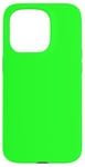 Coque pour iPhone 15 Pro Couleur vert citron simple