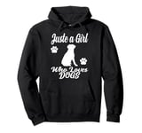 Just A Girl Who Loves Dogs - Cute Dog Lover Pullover Hoodie