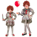 W WIDMANN MILANO Party Fashion - Costume enfant clown tueur, robe, clown d'horreur, déguisement Halloween