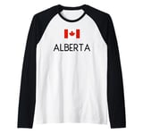 Alberta Canada Vacations Travel Canadian Women Men Country Raglan Baseball Tee