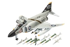 Revell Modellbyggsats Flygplan 1:72 - F-4J Phantom Ii I Skala 1:72, Nivå 3, Trogen Reproduktion Med Många Detaljer, 03941, 120 År