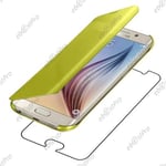 ebestStar ® pour Samsung Galaxy S6 edge + SM-G928F edge plus - Housse Coque Etui View Clear Cover Miroir, Couleur Jaune