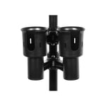 ROBOCUP CLAMP ON DUAL CUP HOLDER, BLACK