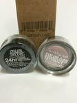 LOT OF 2 - Maybelline Eyestudio Color Tattoo 24HR Eyeshadow #120 Petunia Punk