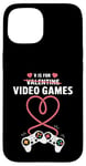 Coque pour iPhone 15 V is For Video Games Gamers Couples Saint Valentin