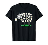 Adorable Cute sheep with daisy flower wool for girls and mum T-Shirt