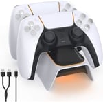 Chargeur Manettes pour PS5, Chargeur Support Station de Double Controllers Fente pour Playstation 5 DualSense avec Indicateur LED