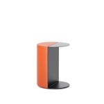 de Sede - DS-5250 Small Table Black Matt Steel, Leather Cat. Select Col. Maine - Soffbord - Rafael Parga - Orange - Läder/Metall