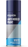 Anti-Mould Spray Paint Aerosol White Rapide Can Durable One Coat 400ml