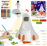 Projecteur de dessin pour enfants,table de projection de dessin pour enfants,table de projection d'avions de l'espace,table de dessin pour enfants avec 66 motifs pour filles et garçons de(Q168)