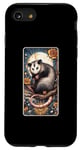 Coque pour iPhone SE (2020) / 7 / 8 Esthetic Cottagecore The Opossum Possum Jeu de cartes Tarot