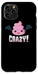 Coque pour iPhone 11 Pro Batshit Crazy Vampire Bat Poo Emoticon Halloween Costume