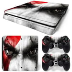 Kit De Autocollants Skin Decal Pour Console De Jeu Ps4 Slim Contr?Leur Dieu De La Guerre, T1tn-Ps4slim-5235