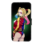 NEATIK Coque Portefeuille Manga pour Samsung Galaxy S6 Edge Motif Harley Quinn 2