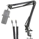 Mic Stand Used for Wave:3 Mic - Professional Adjustable Scissor Microphone Boom Arm Compatible with Elgato Wave:3 Microphone by YOUSHARES