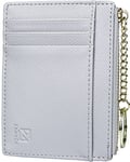 ZhaoCo Porte Monnaie Femme, Petit Portefeuille PU Cuir Porte Carte de Crédit Sac à Main avec à glissière Porte-clés pour Femme Ado Fille Cadeau - Gris