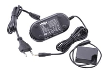 vhbw Bloc d'alimentation, chargeur adaptateur compatible avec Fuji / Fujifilm X-M1, X-Pro 1 appareil photo, caméra vidéo - Câble 2m, coupleur DC