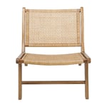 Miliboo - Fauteuil ethnique en bois teck massif et cannage en rotin naturel hamma