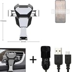 Car holder air vent mount for Nokia C31 + CHARGER Smartphone