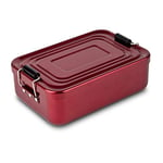 ROMINOX Boîte à Lunch Aluminium Anodisé Rouge Brillant 17,3 x 11,9 x 5.6 cm, Transport de Nourriture, Box Repas