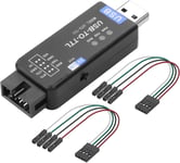 Convertisseur USB vers TTL avec puce CH343G UART Pilote USB vers TTL Serial Adaptateur avec câble Dupont Compatible avec Windows/Linux/Android Convient pour les équipements industriels