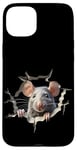 iPhone 15 Plus Mouse Hole Peeking Mice Cute Mouse Costume Boys Girls Men Case