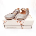 Bisgaard Ria Ballet Flats Kids Rose Gold Girls Hook and Eye UK 9.5 RRP £29.99