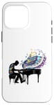 Coque pour iPhone 16 Pro Max Piano Piano Jouant Piano Joueur Art