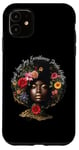 Coque pour iPhone 11 Femme noire Love Joy Excellence Pride Black History