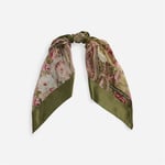 Floral Silk Scuare Scarf - Botanic Green