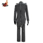 Aikuinen Kid Jack Skellington Cosplay-asu Joulu Jack Skellington Virkapuvut Raidalliset Miesten Puku Pelottava Kauhu Jack halloween-asut