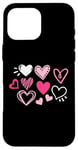 iPhone 16 Pro Max Cute Happy Valentines Day Cute Love Heart Pattern Women Kids Case