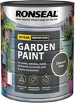 Ronseal Garden Paint Metal Wood Brick Stone Shed Furniture 750ml - Charcoal Grey