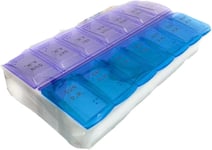 Pills Box 14 Slot 7 Days Weekly Tablet Medicine Holder Storage Organizer Vitamin