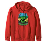 Minecraft Creeper And Ocelots Good Riddance! Poster Zip Hoodie