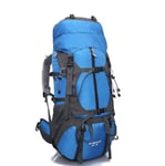 YFDD Men And Women Outdoor Hiking Backpack 65L Large Capacity Backpack Camping Travel Bag Outdoor Equipment aijia (Color : Blue, Size : Size)