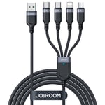 Joyroom USB-A til Lightning/ USB-C/ Micro USB kabel 3.5A, 1.2m - Svart