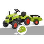 Falk - Tracteur enfant Claas Arion 410 avec remorque 2 à 5 ans + Casque