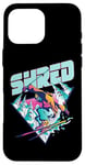 Coque pour iPhone 16 Pro Max Shred Shirt Vintage Freestyle Ski Costume années 80 Rétro Ski