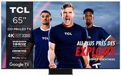 TV QD Mini-LED Tcl 65C89B 164 cm 4K UHD 2024 Aluminium brossé