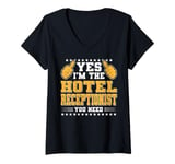 Womens Retro Profession I'm The Hotel Receptionist V-Neck T-Shirt