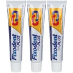 Fixodent Pro Plus Maintien Imbattable - Crème Adhésive Pour Prothèses Dentaires 3x60 g