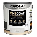 Ronseal Paint One Coat Winter Sky Matt Quick Dry Stain Mould Resistant 2.5L