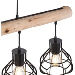 Plafonnier pendule suspendu lampe à incandescence bois clair bar éclairage salon salle à manger cuisine dans un ensemble comprenant des ampoules led